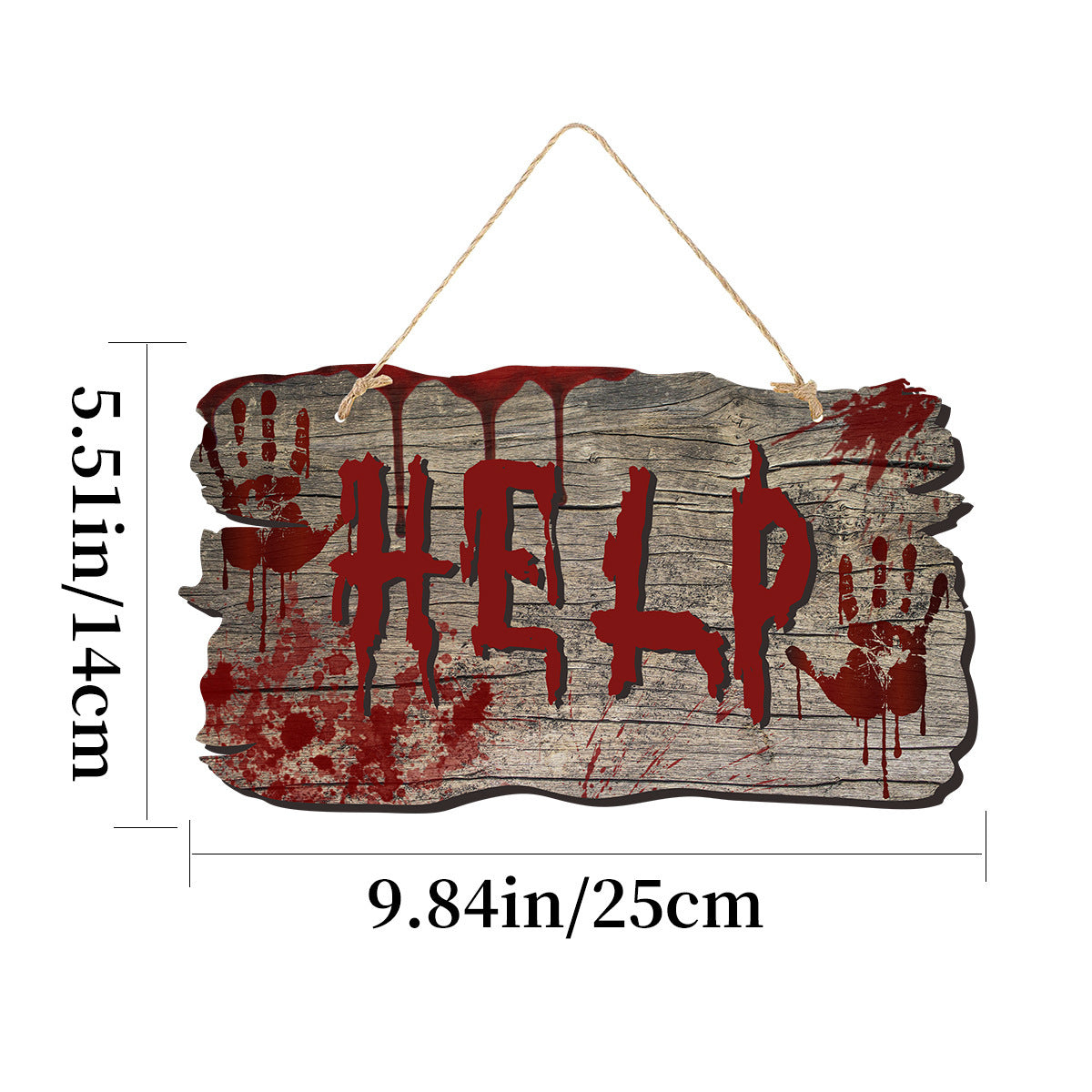 Wooden Doorplate Ghost Festival- Haunted House Horror Atmosphere Decoration