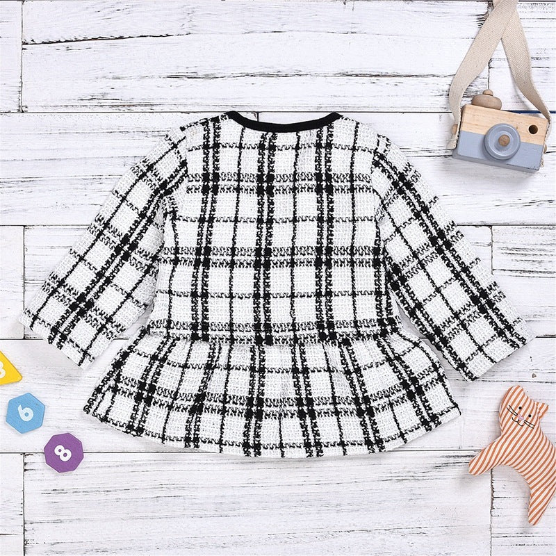 Long-sleeved Dresses /Two-piece Children's Baby Small Incense Wind Suit