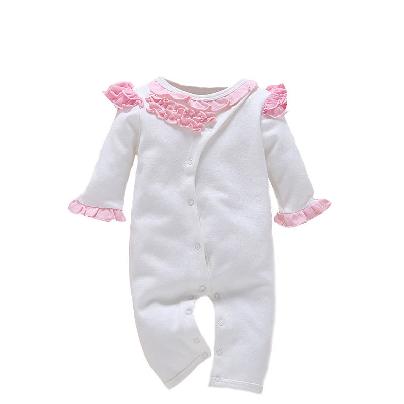 one-year-old baby wears newborn/ baby clothing romper jumpsuit