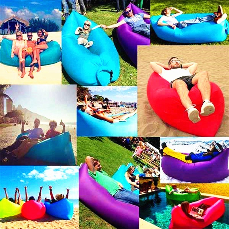 Outdoor Air Sofa Fast Inflatable /Laybag Hangout Lounger /Beach Air Bed Folding /Sleeping