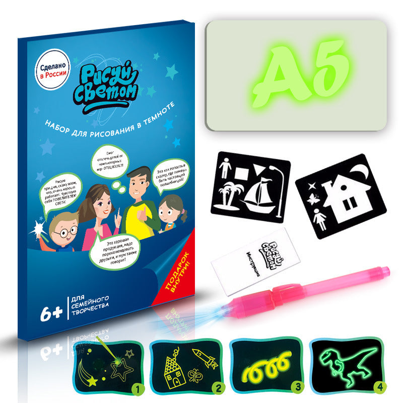 Educational Toy Drawing Pad\ 3D Magic \8 Light Effects Puzzle Board Sketchpad
