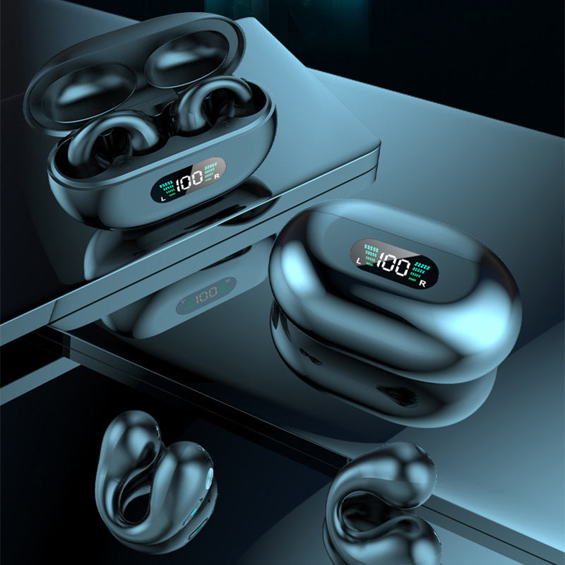 Earbuds Ear Clip Bluetooth /Touch Wireless Earphone I/n-Ear Bass -Sports Headset