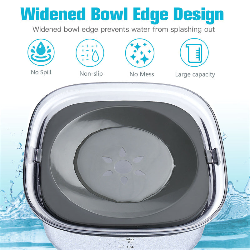 Dog Water Bowl Large Capacity /Spill Proof Dog Bowl