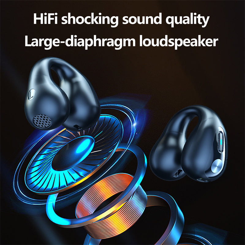 Earbuds Ear Clip Bluetooth /Touch Wireless Earphone I/n-Ear Bass -Sports Headset