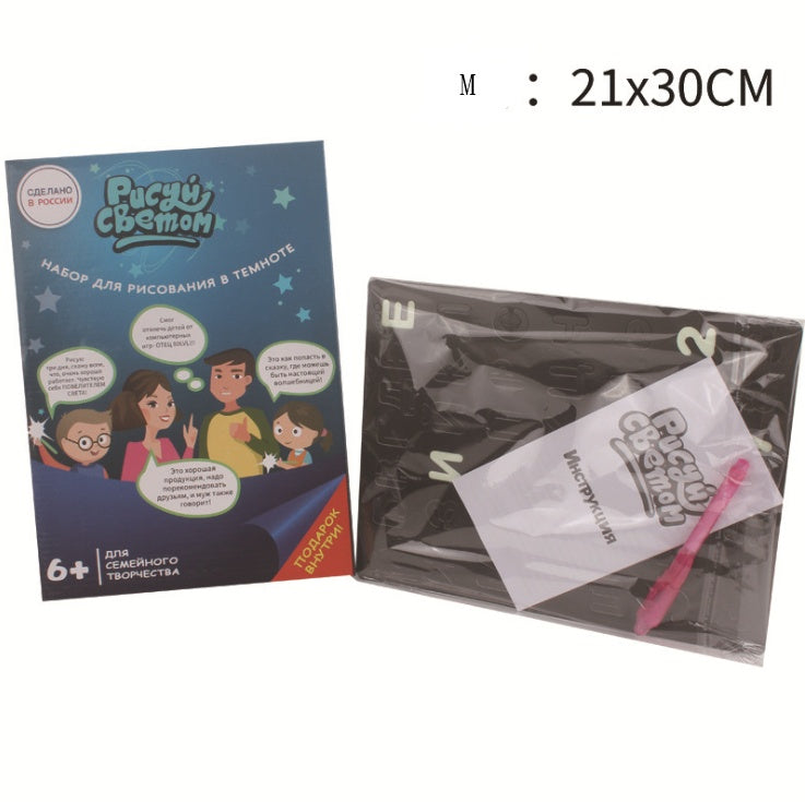 Educational Toy Drawing Pad\ 3D Magic \8 Light Effects Puzzle Board Sketchpad