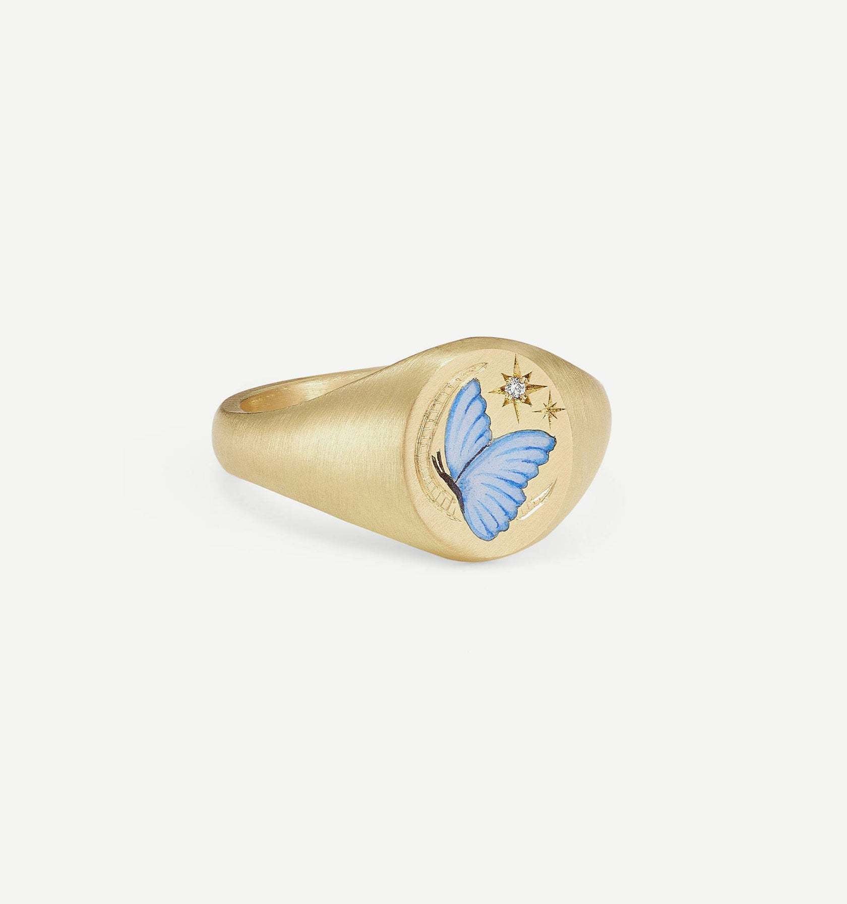 Stainless Steel Light Luxury Painted Ring