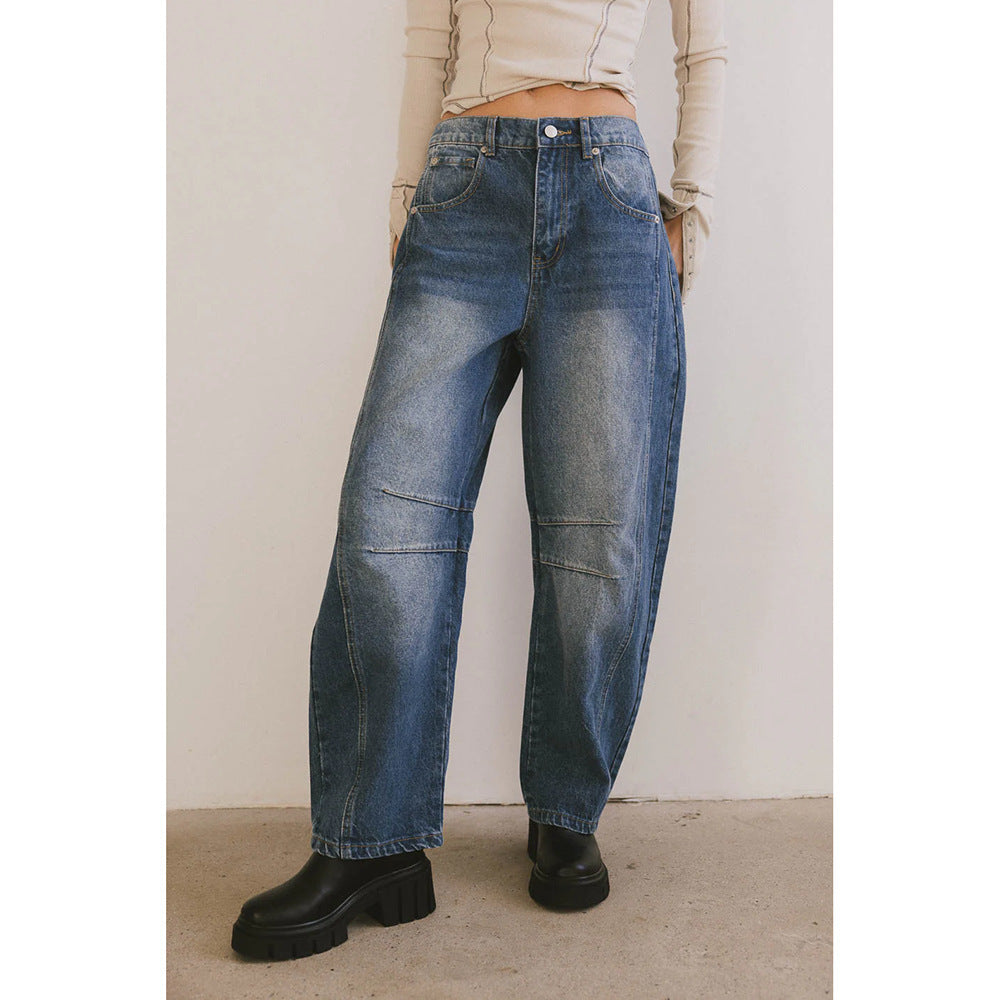 Stylish Jeans , New Loose , Wide-leg Long jeans