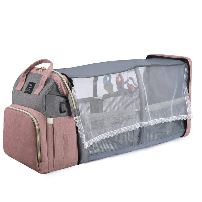 New Mummy Baby Crib Backpack \Large Capacity Out Milk Insulated Bag Women