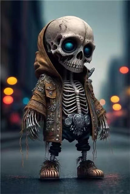 Halloween Cool Skeleton Figurines -Halloween Skeleton Doll -Resin Ornament Home Decor
