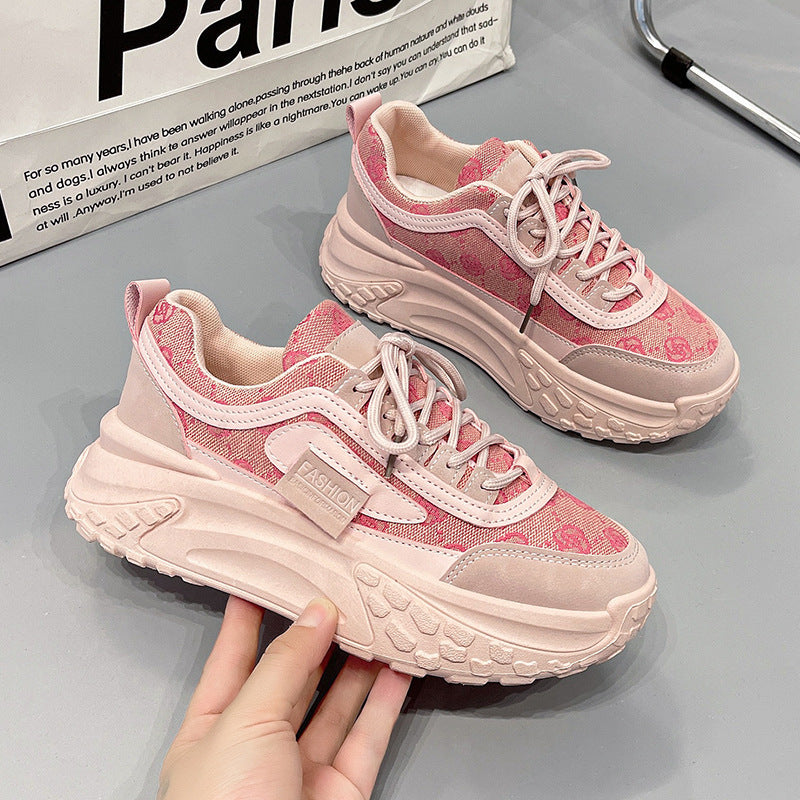 New Breathable All-matching Platform Running Shoes Women