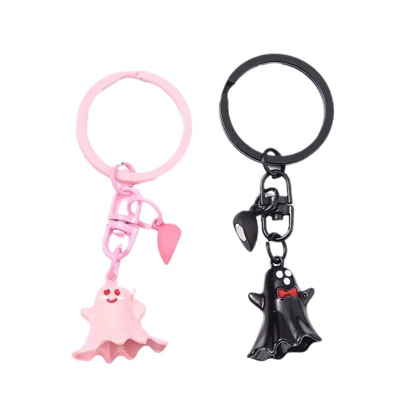 Unique Bag Hanging Halloween Ghost Keychain- Couple Magnetic Ghost Pendant