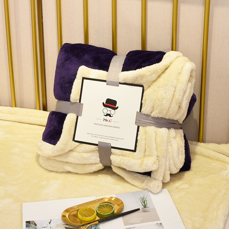 Flannel Blanket Plush - Decorative Sofa /Couch