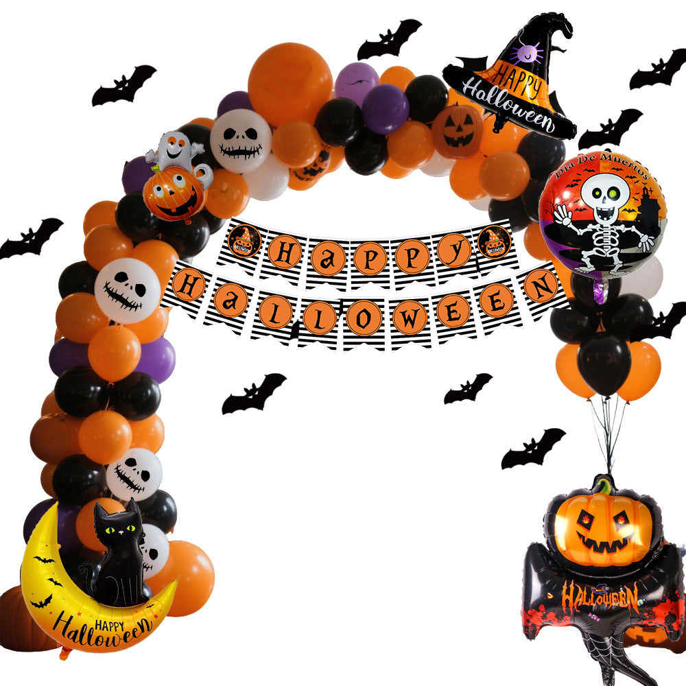 Halloween Hanging Flag Balloon Set- Party Decoration Supplies