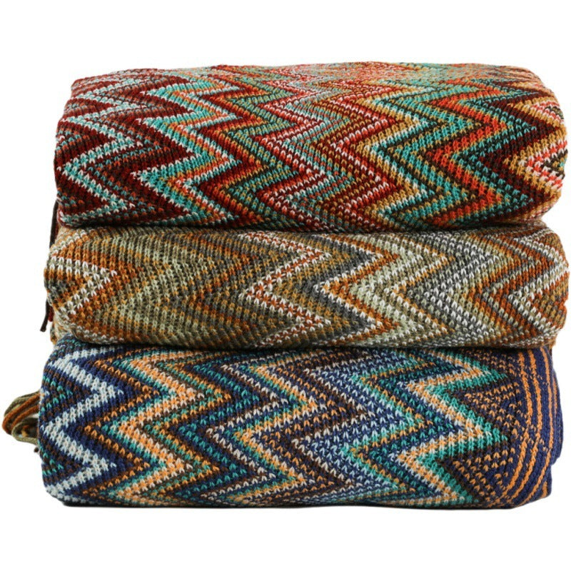 Bohemian Sofa Blanket - Knitting Blanket