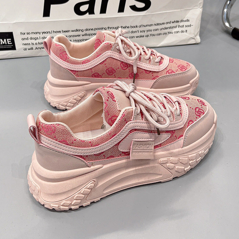 New Breathable All-matching Platform Running Shoes Women