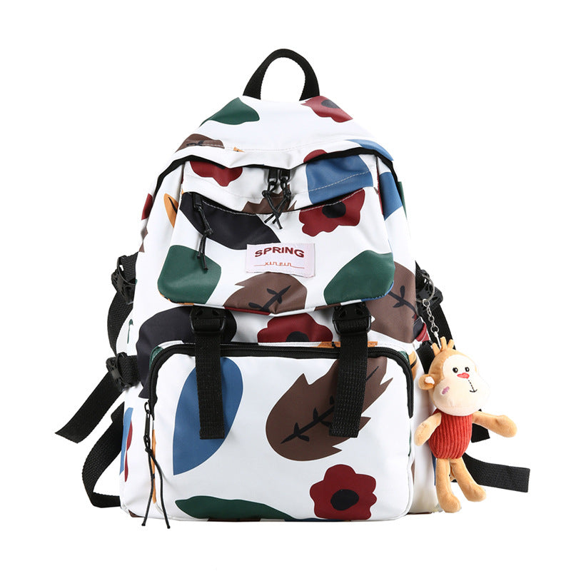 High School And College Student -Style Contrast Color Travel Backpack