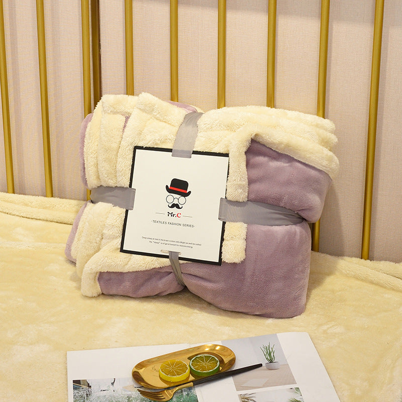 Flannel Blanket Plush - Decorative Sofa /Couch