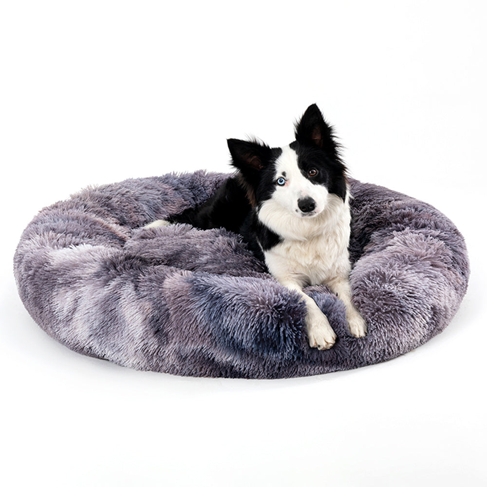 Fluffy Donut Dog -Cats Bed  -Warm ,Soft ,Long Plush ,Pet Cushion - Washable Pet Sofa