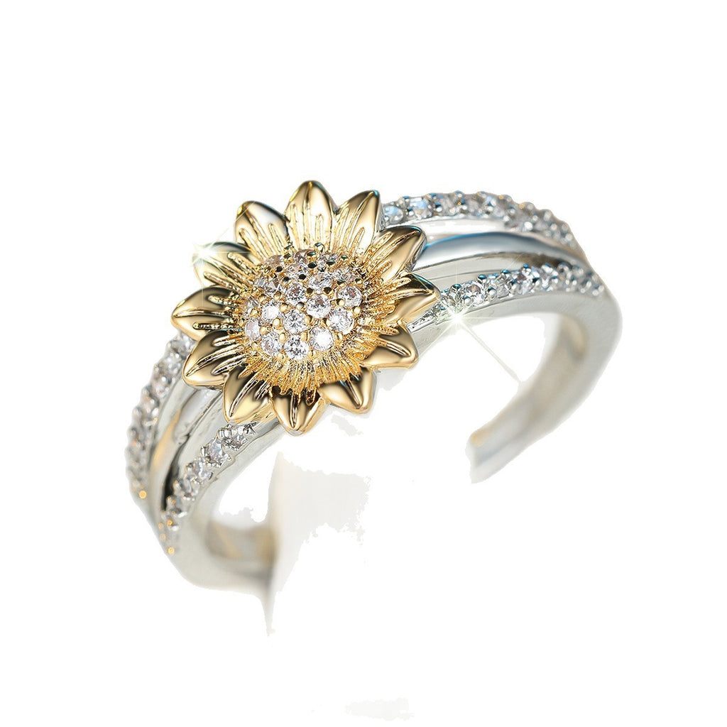 Sunflower Full Diamond /Fashion Ring For Women