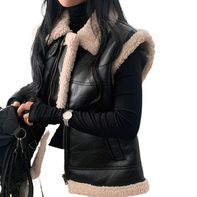 All-match Zipper Vest Jacket Coat
