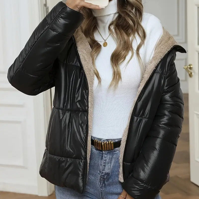 Warm Hooded Cotton-padded Coat