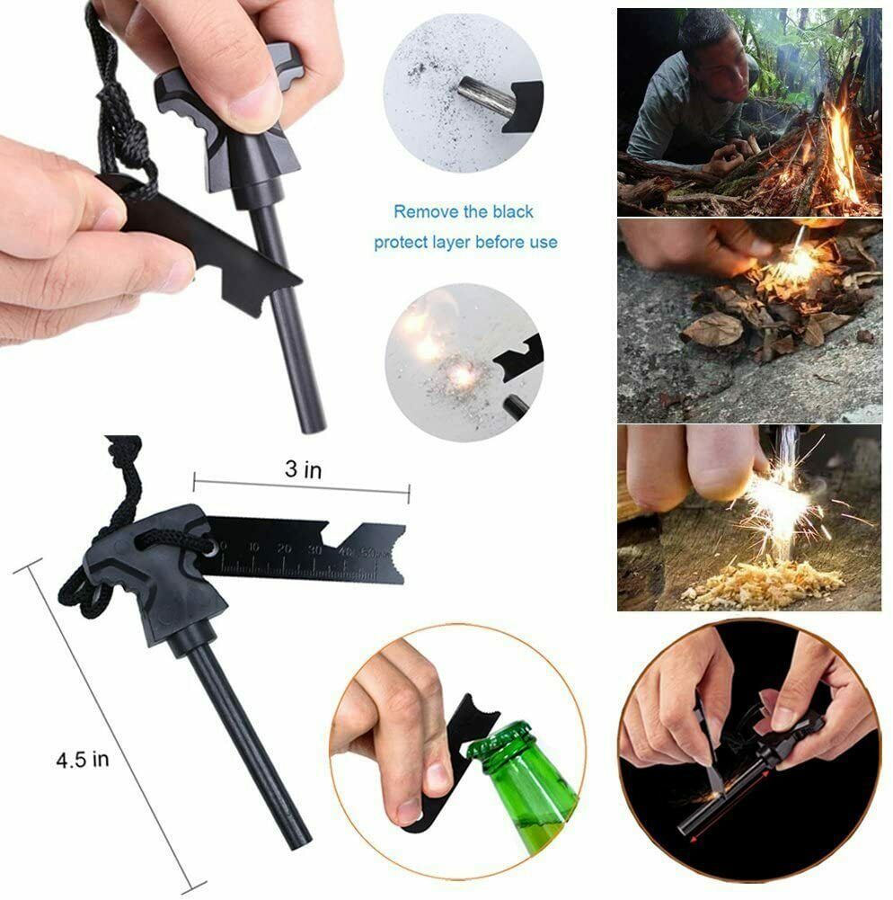 14-In-1 Outdoor Emergency Survival Kit /Camping Hiking Tactical Gear Case Set Box