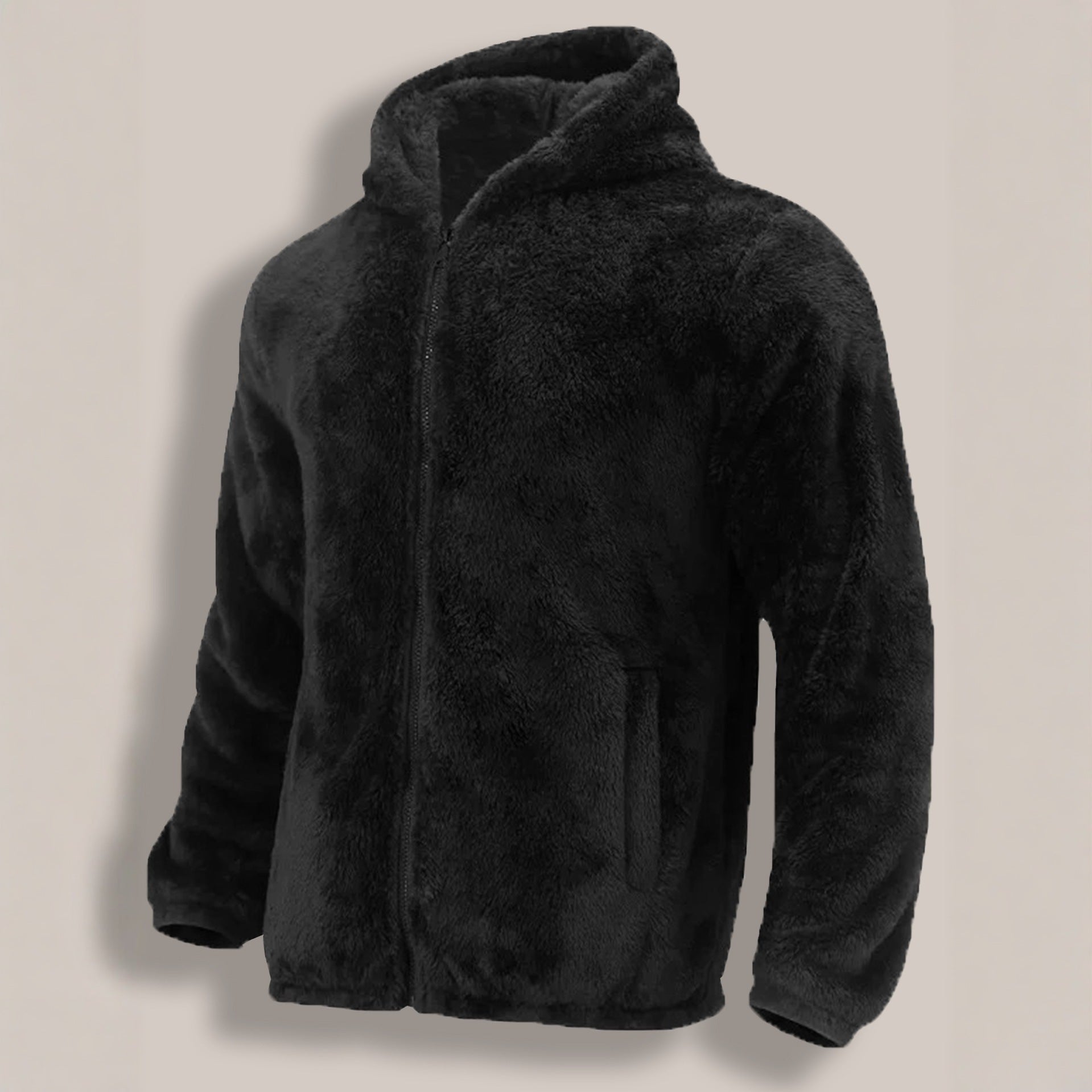 Winter New Men's Fleece Lined Padded Warm Keeping Hooded Jacket