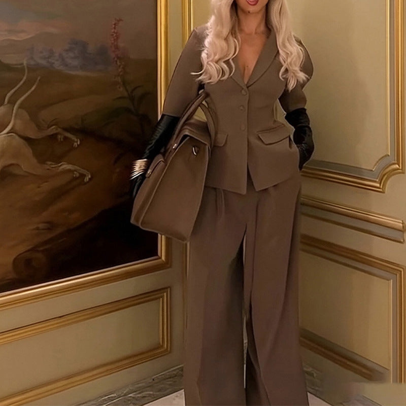 Top And Trousers Suit -Slim Fit Waist