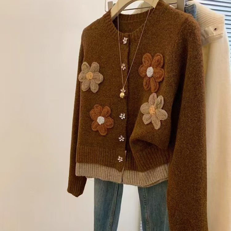 Flower Loose Sweater Women's Autumn
