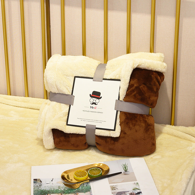 Flannel Blanket Plush - Decorative Sofa /Couch