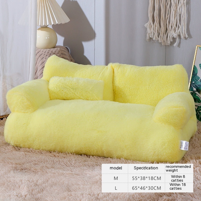 Luxury Cat Bed -Sofa Winter Warm Cat Nest, For Small Medium Dogs -Cats ,Comfortable Plush Puppy Bed