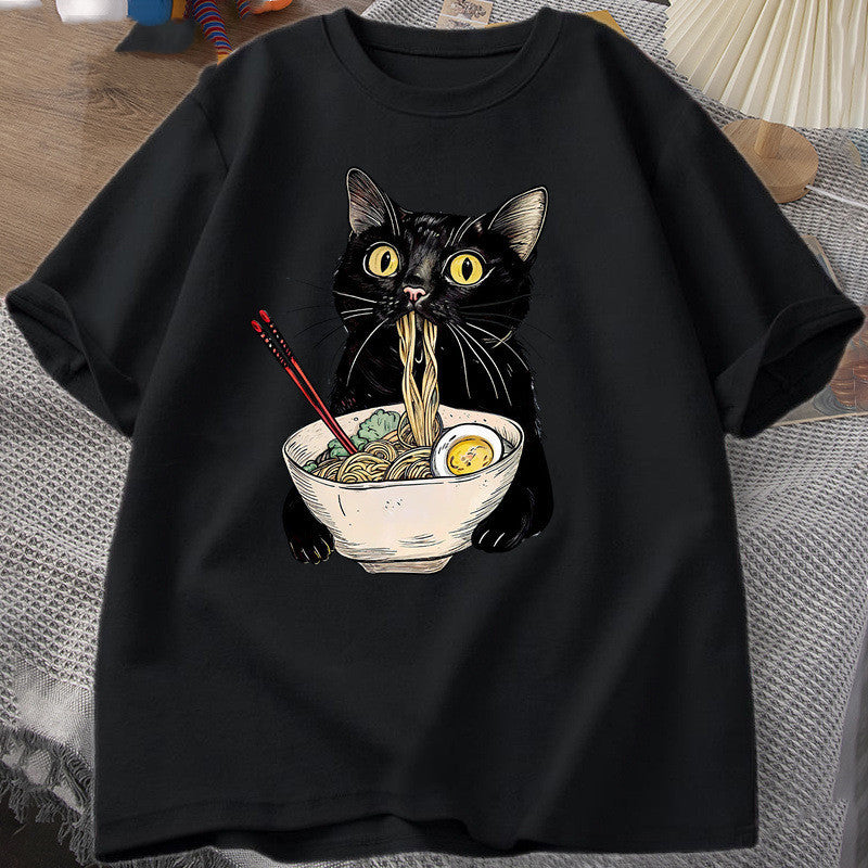 Noodle Ramen Cat T-Shirt