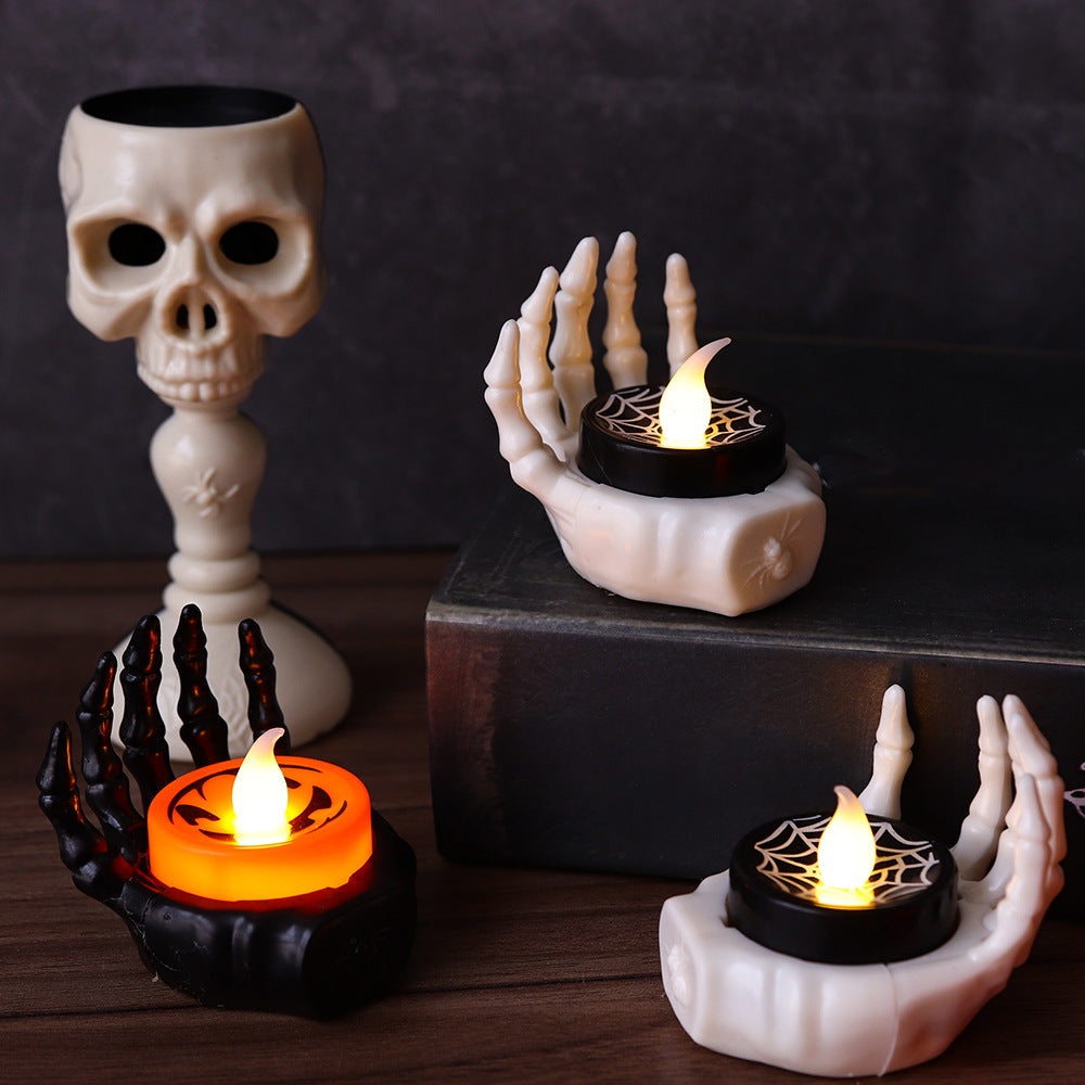 Halloween Small Night Lamp LED -Electronic Luminous Decorative \Palm Candle Light