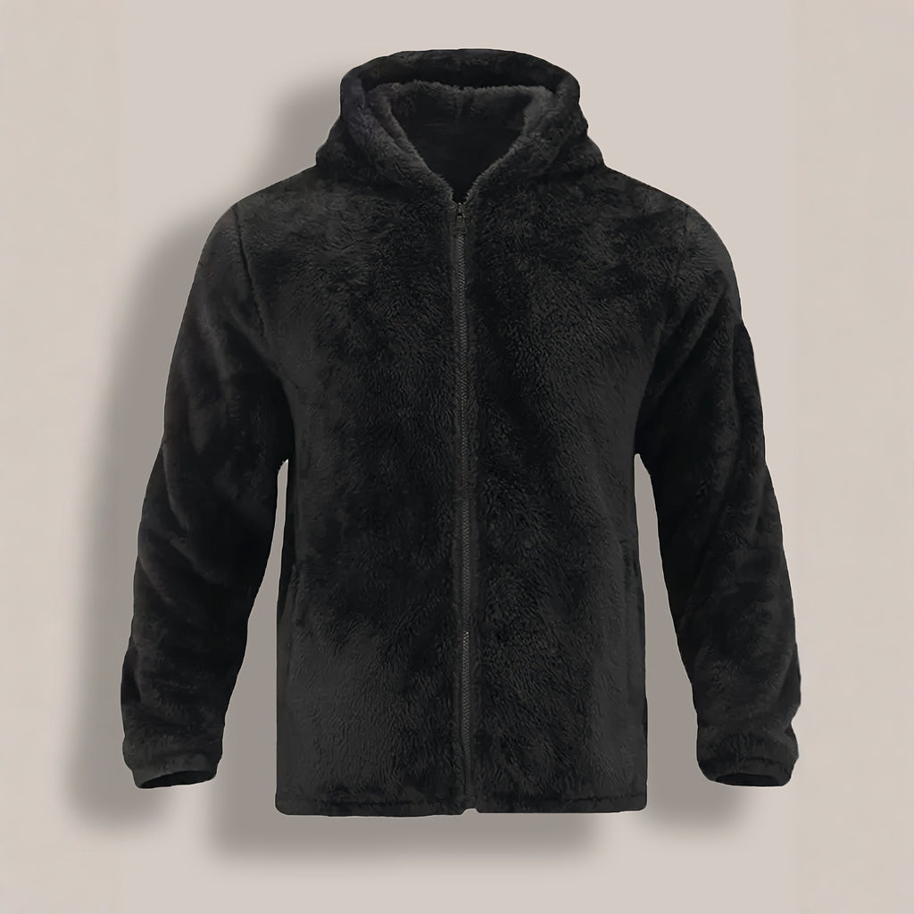 Winter New Men's Fleece Lined Padded Warm Keeping Hooded Jacket