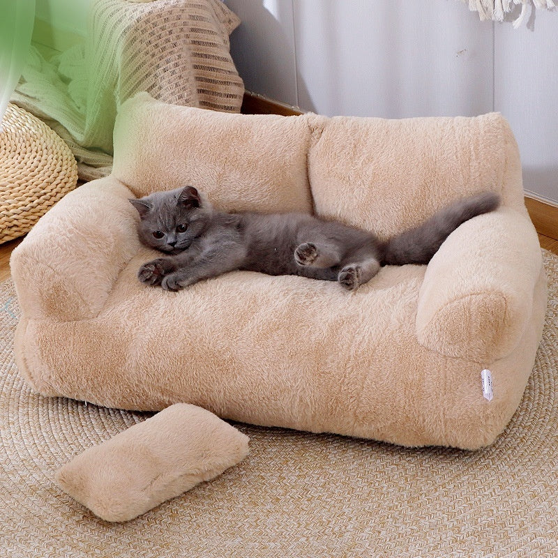 Luxury Cat Bed -Sofa Winter Warm Cat Nest, For Small Medium Dogs -Cats ,Comfortable Plush Puppy Bed