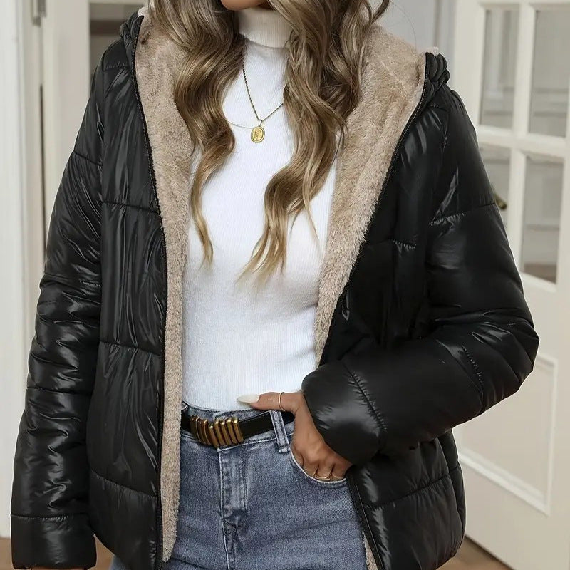 Warm Hooded Cotton-padded Coat