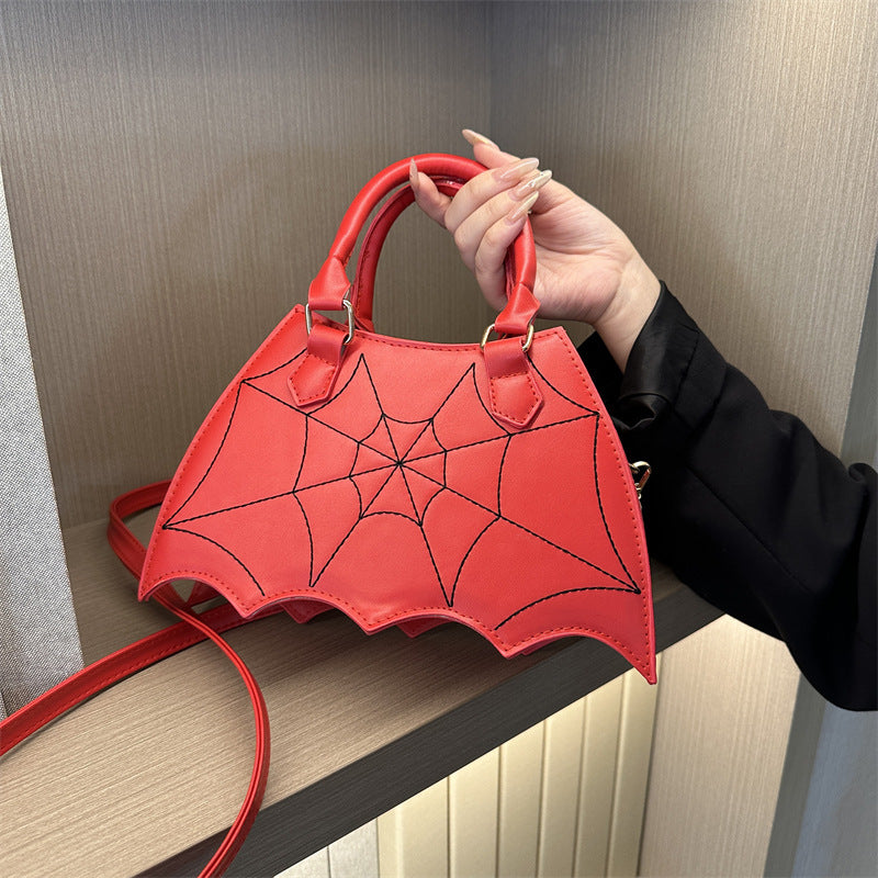 Halloween Spider Web Saddle Bags --Fashion Personality Crossbody Shoulder Bag With Handle- Women's Handbags