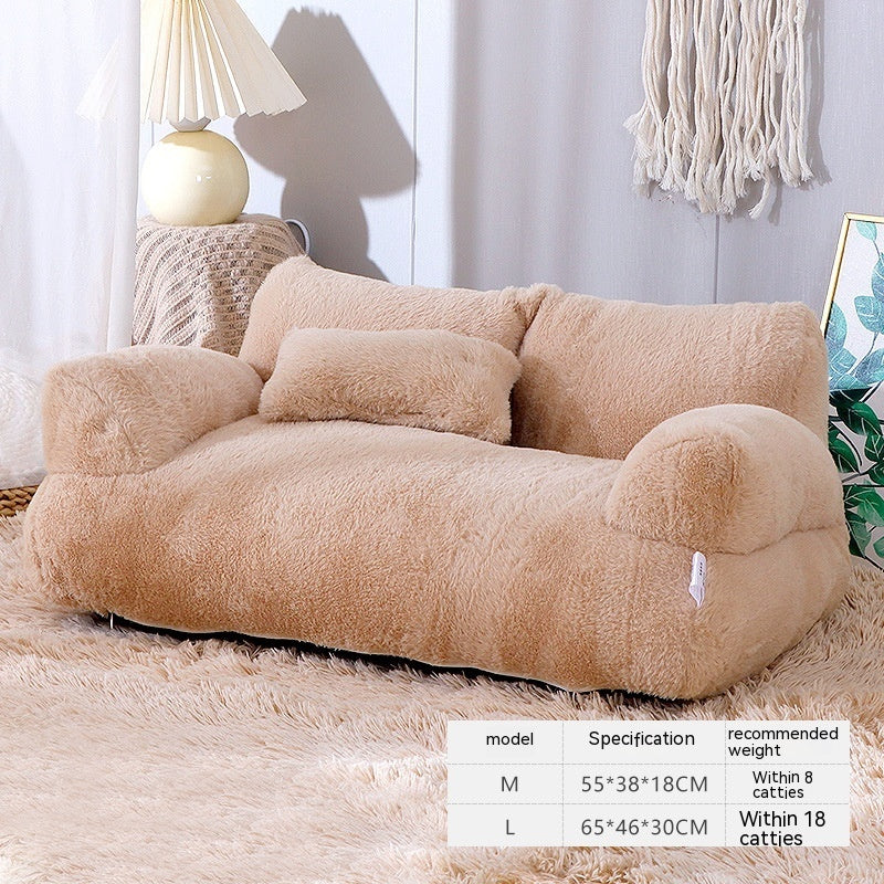 Luxury Cat Bed -Sofa Winter Warm Cat Nest, For Small Medium Dogs -Cats ,Comfortable Plush Puppy Bed