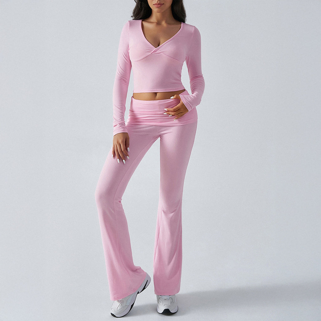 Women's Casual Sports Slim-fitting / Long-sleeved Trousers /Two-piece Suit