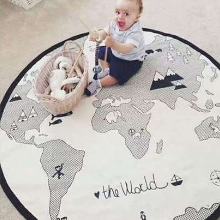 World Map Play Mats - Newborn baby Carpet /Crawling Blanket
