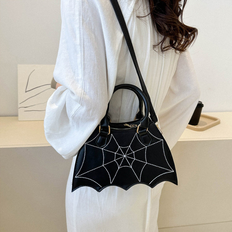 Halloween Spider Web Saddle Bags --Fashion Personality Crossbody Shoulder Bag With Handle- Women's Handbags