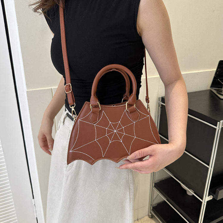 Halloween Spider Web Saddle Bags --Fashion Personality Crossbody Shoulder Bag With Handle- Women's Handbags