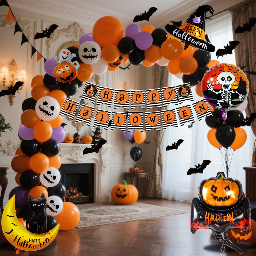 Halloween Hanging Flag Balloon Set- Party Decoration Supplies