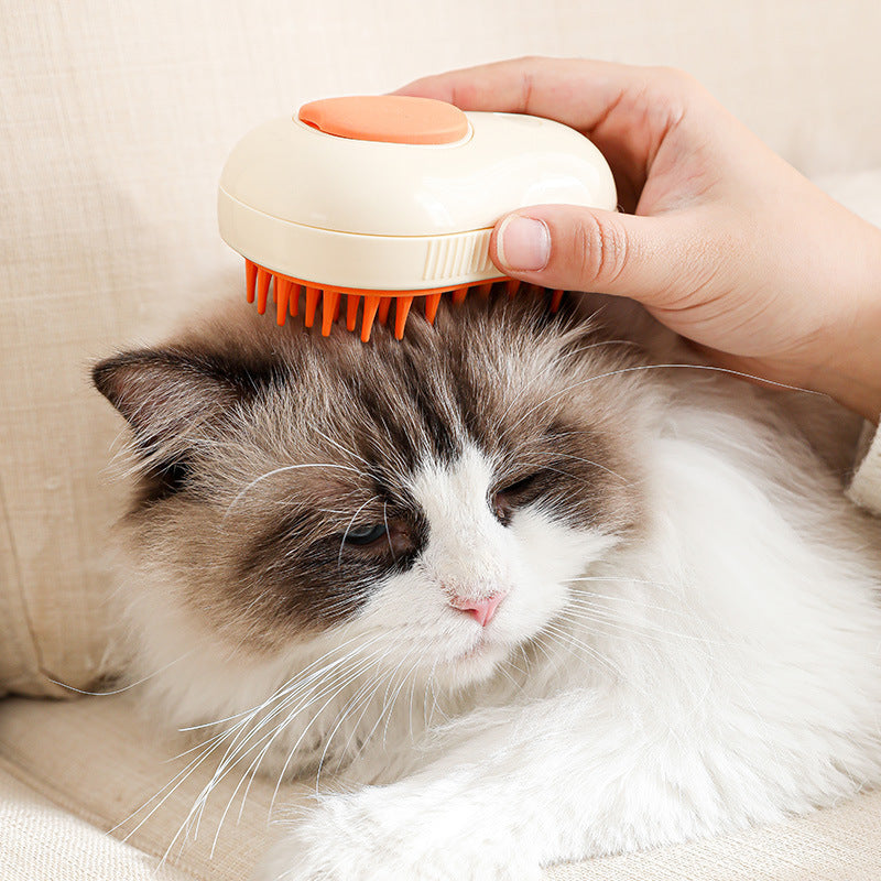 Electric Self Cleaning Steam Cat Brush For Massage ,Pet Spray and Cat Grooming