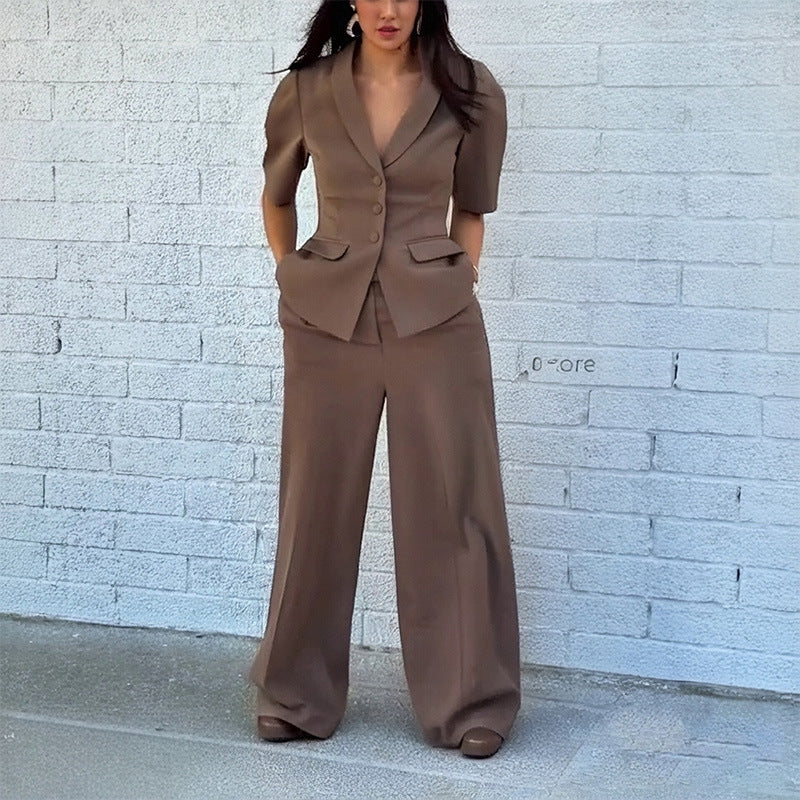 Top And Trousers Suit -Slim Fit Waist