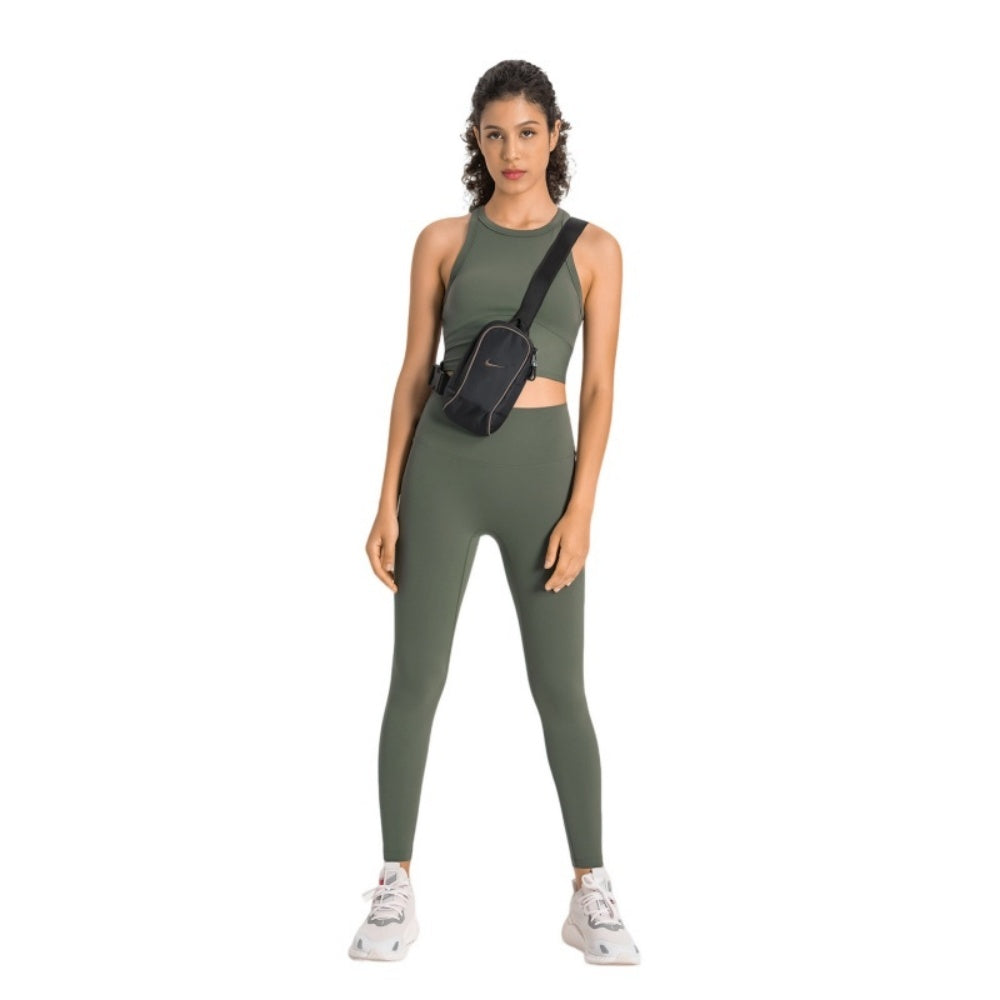 Elastic Yoga Clothes Suit Ankle-length Pants Vest