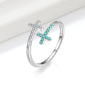Cross Ring /Open Zircon Ring For Women
