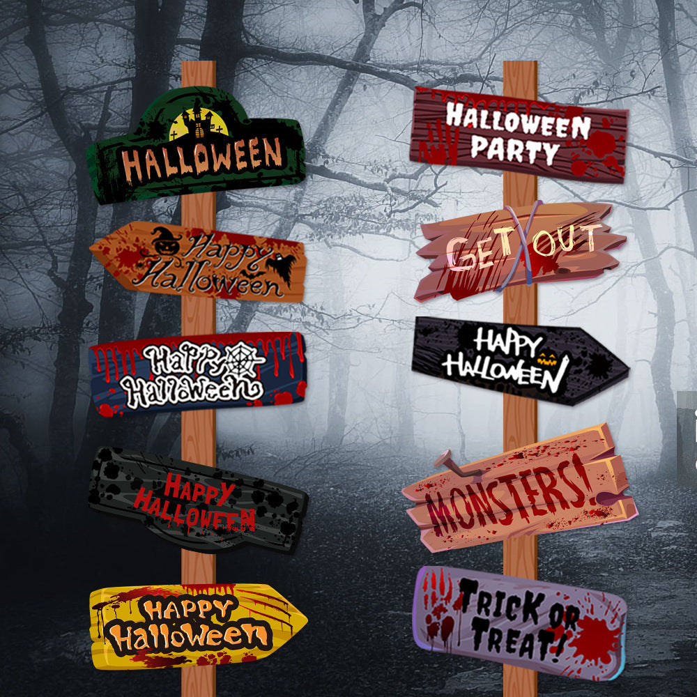 Creative Printing Halloween Decoration- Props Paper Signs
