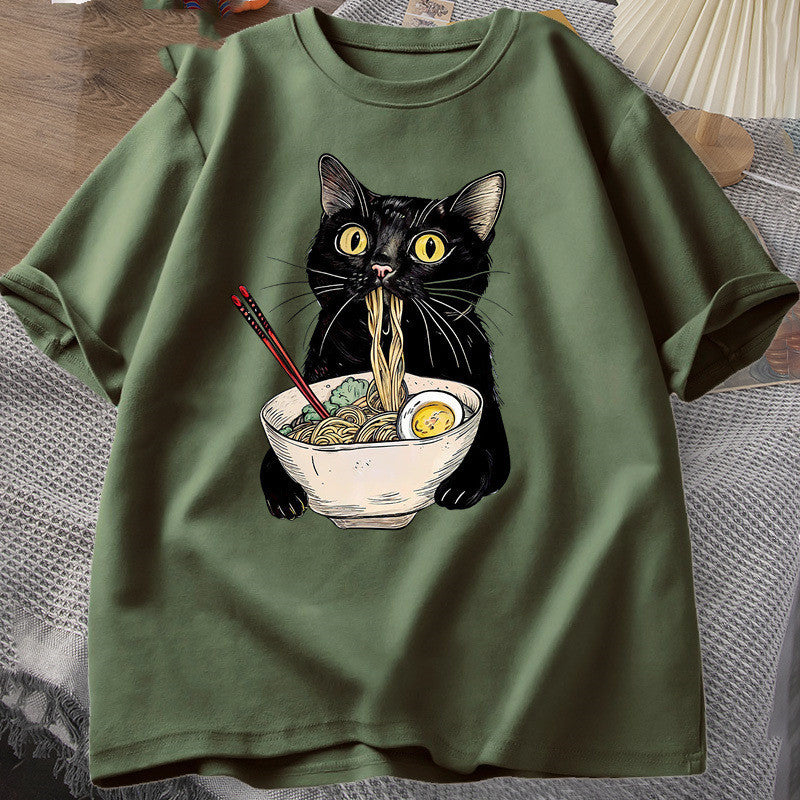 Noodle Ramen Cat T-Shirt