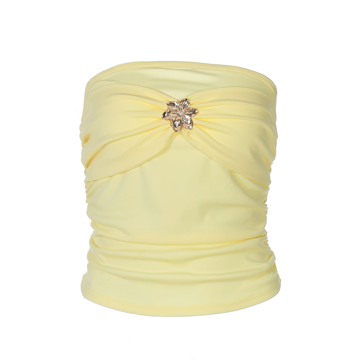 Women's Pleated Tube Top Slim Top